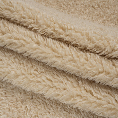 Recycled Polyester Shaggy Poodle Faux Fur - Ecru