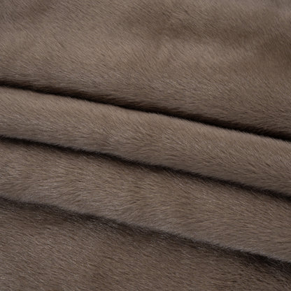 Plush Short Pile Recycled Polyester Faux Fur - Dusty Brown