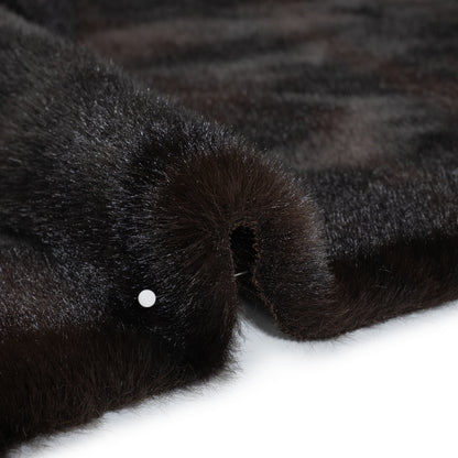Plush Short Pile Recycled Polyester Faux Fur - Dark Chocolate Brown