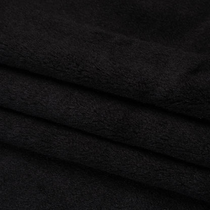 Super Short Pile Wool Blend Faux Sherling - Black