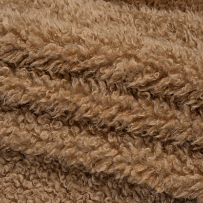 Curly Poodle Recycled Polyester Faux Fur - Warm Beige