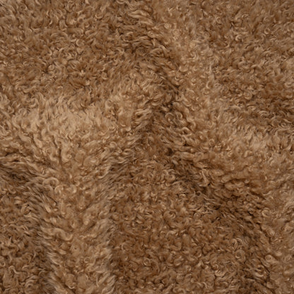 Curly Poodle Recycled Polyester Faux Fur - Warm Beige