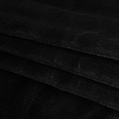Plush Short Pile Recycled Polyester Faux Fur - Black