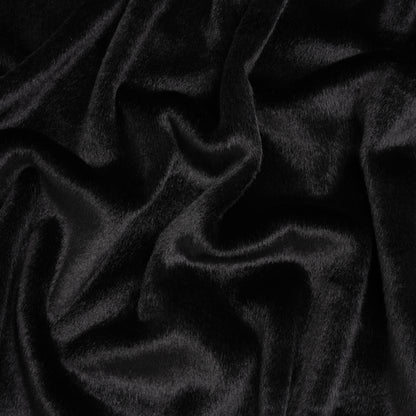 Plush Short Pile Recycled Polyester Faux Fur - Black