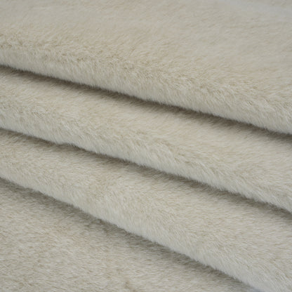 Plush Short Pile Recycled Polyester Faux Fur - Off White