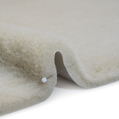 Plush Short Pile Recycled Polyester Faux Fur - Off White