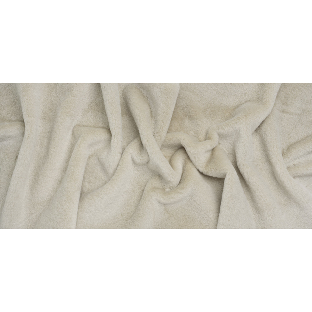 Plush Short Pile Recycled Polyester Faux Fur - Off White
