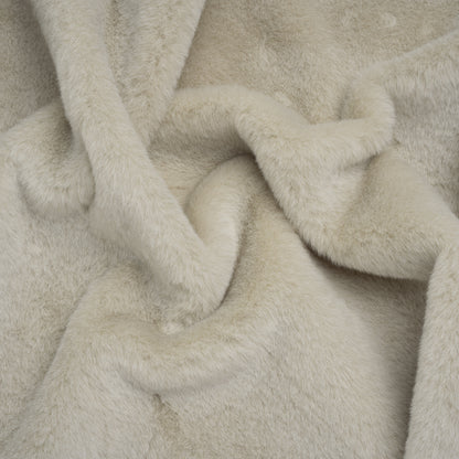 Plush Short Pile Recycled Polyester Faux Fur - Off White