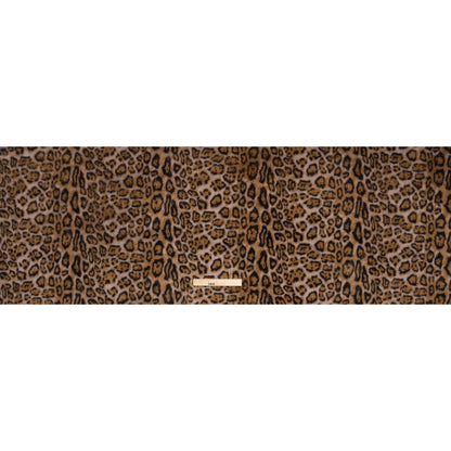 Short Pile Recycled Polyester Faux Fur Print by Max Alexander - Beige, Chocolate Brown and Warm Gray Leopard Spots - Full