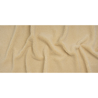 Recycled Polyester Faux Sherling Fur - Ecru