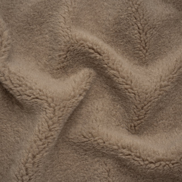 Recycled Polyester Faux Sherling Fur - Warm Gray