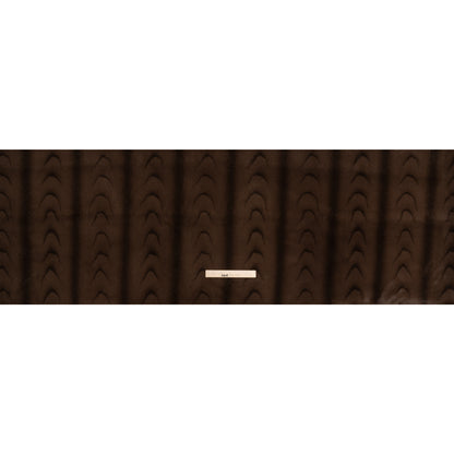 Plush Short Pile Recycled Polyester Faux Fur - Brown and Black Woodgrain Print