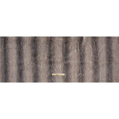 Plush Two-Tone Medium Pile Recycled Polyester Faux Fur - Ivory and Gray