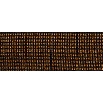 Metallic Elastic Trim Made in Italy - 2.125" - Golden Orange on Black