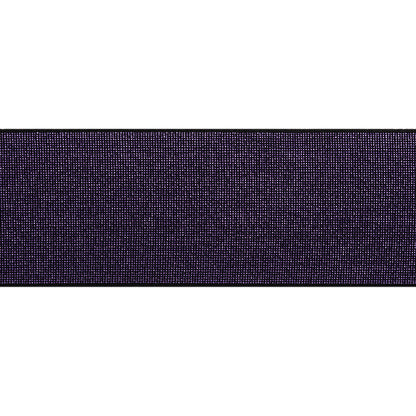 Metallic Elastic Trim Made in Italy - 2.125" - Purple on Black