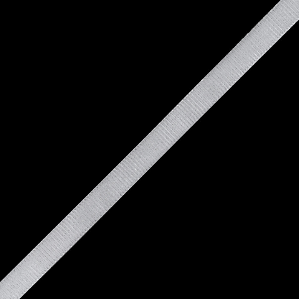 Grosgrain Ribbed Velvet Ribbon Trim Made in Italy - 0.375" - White