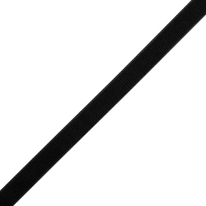 Grosgrain Ribbed Velvet Ribbon Trim Made in Italy - 0.375" - Black