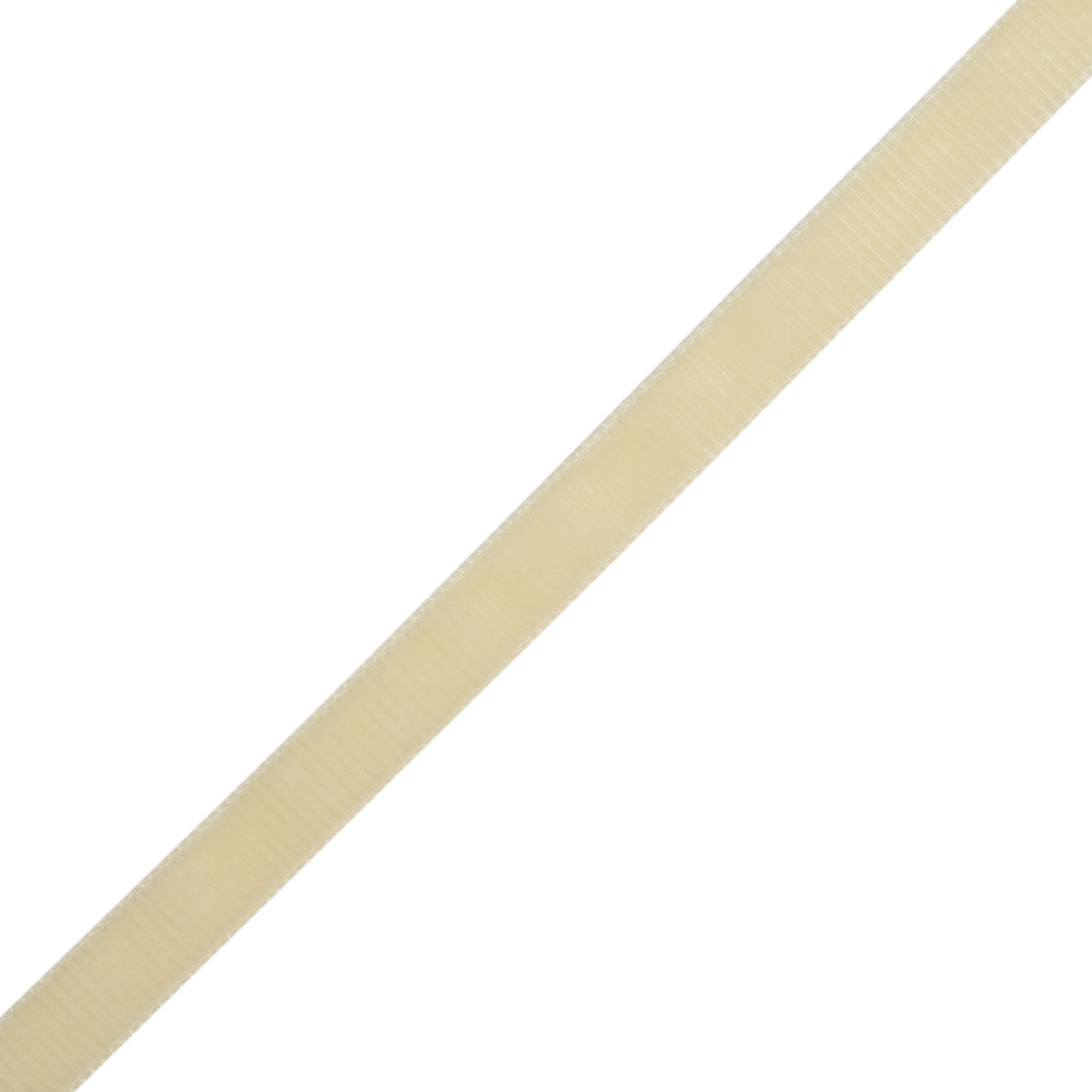 Grosgrain Ribbed Velvet Ribbon Trim Made in Italy - 0.375" - Ivory