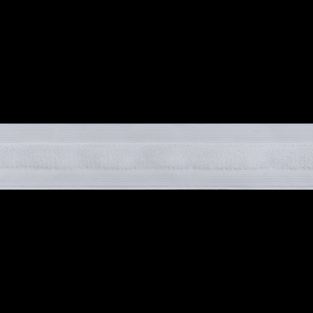 Velvet Stripe Woven Ribbon Trim Made in Italy - 0.75" - White
