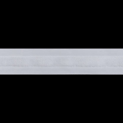 Velvet Stripe Woven Ribbon Trim Made in Italy - 0.75" - White