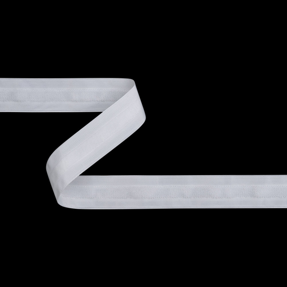 Velvet Stripe Woven Ribbon Trim Made in Italy - 0.75" - White