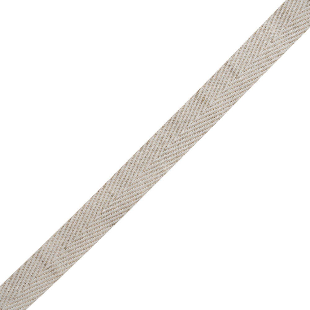 Linen Blend Twill Tape Made in Italy - 15mm - Oatmeal