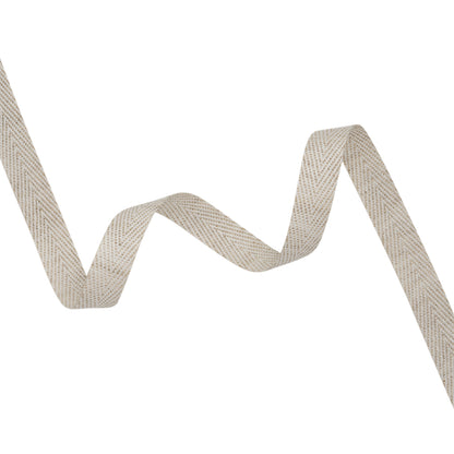Linen Blend Twill Tape Made in Italy - 15mm - Oatmeal