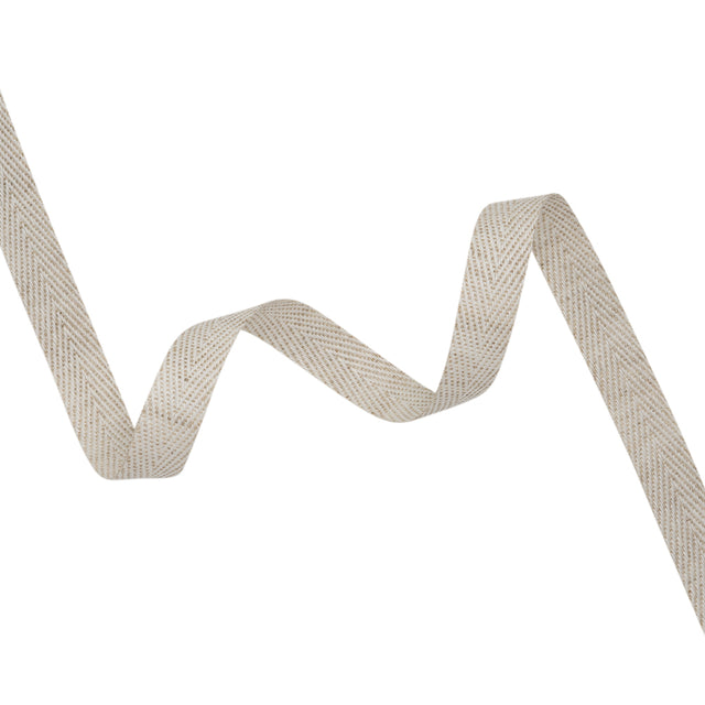 Linen Blend Twill Tape Made in Italy - 15mm - Oatmeal