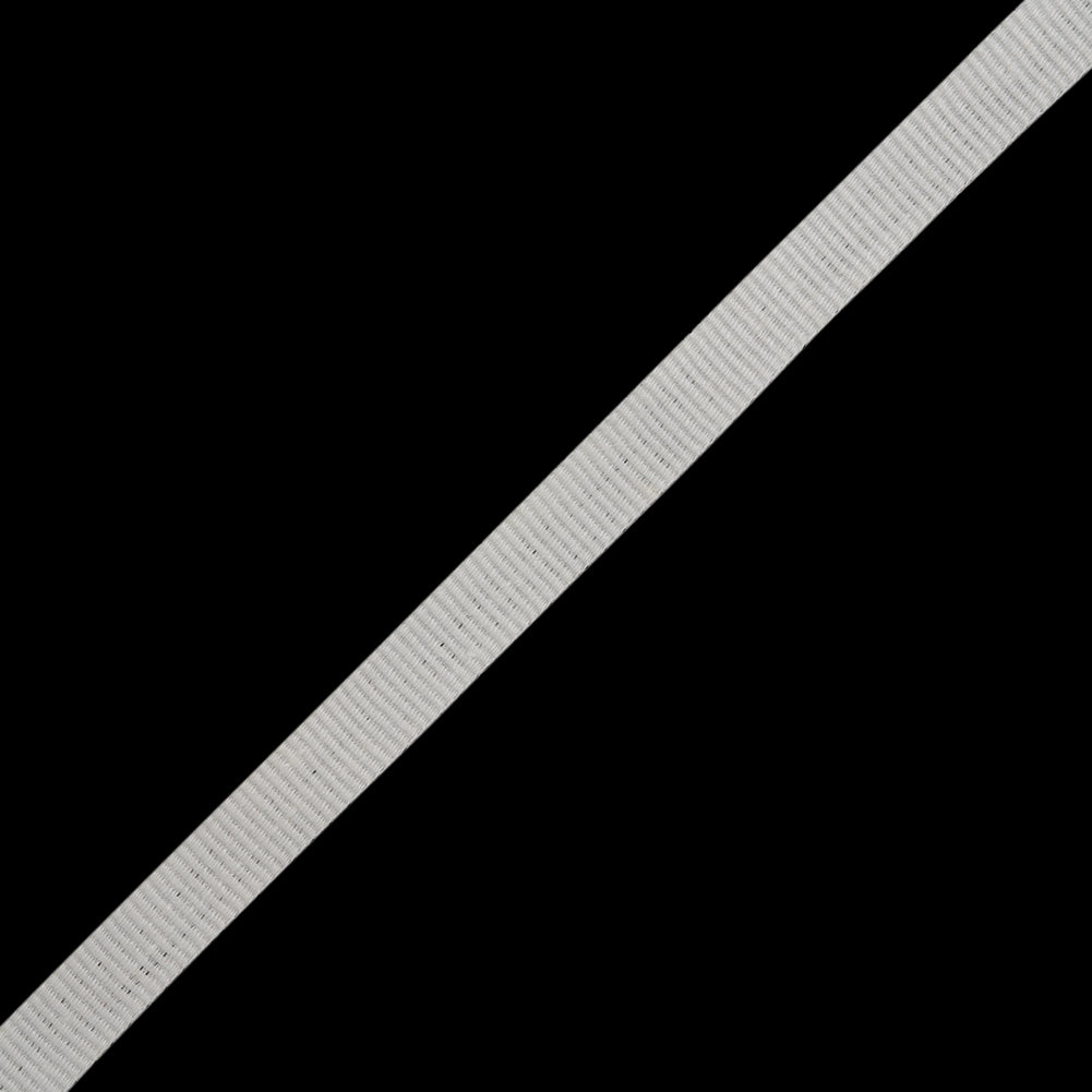 Linen Blend Grosgrain Ribbon Made in Italy - 10mm - Off White