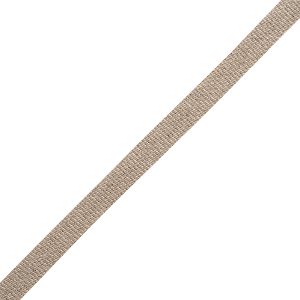 Linen Blend Grosgrain Ribbon Made in Italy - 10mm - Beige
