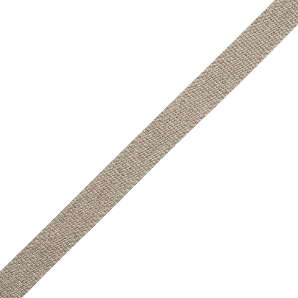 Linen Blend Grosgrain Ribbon Made in Italy - 15mm - Beige