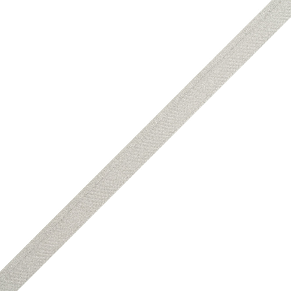 Stretch Nylon Piping with Lip Made in Italy - 0.375" - Light Gray Folded