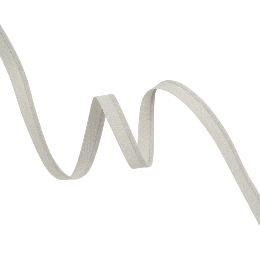 Stretch Nylon Piping with Lip Made in Italy - 0.375" - Light Gray