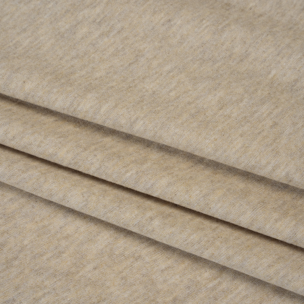 Stretch Rayon Jersey - Oatmeal Heathered - Deadstock