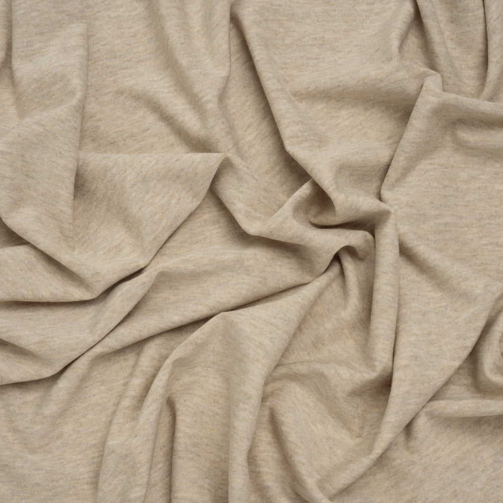 Stretch Rayon Jersey - Oatmeal Heathered - Deadstock