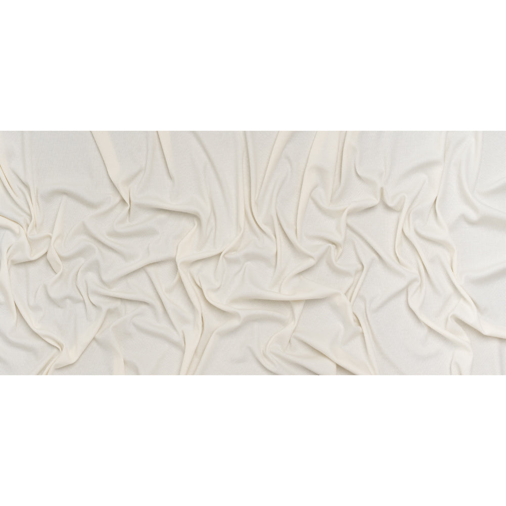 Stretch Rayon 2x2 Rib Knit - Natural - Deadstock