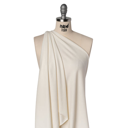 Stretch Rayon 2x2 Rib Knit - Natural - Deadstock