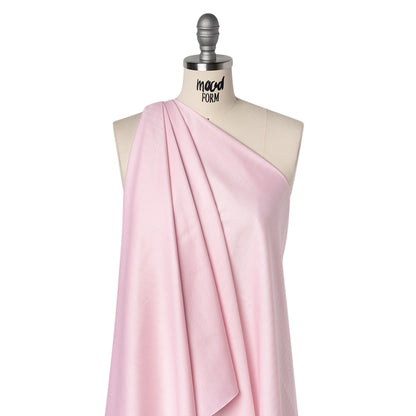 Cotton Twill Shirting - Baby Pink and White Herringbone - Deadstock