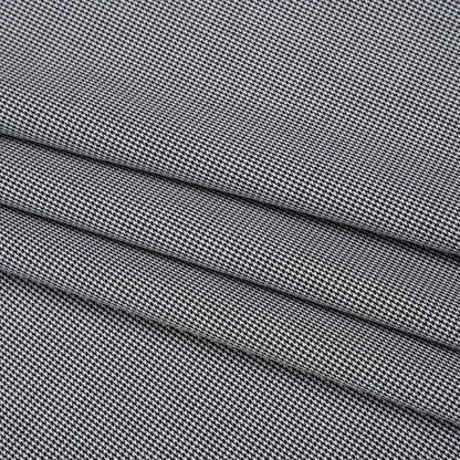 Cotton Twill Shirting - Black and White Tiny Houndstooth - Deadstock