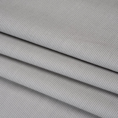 Cotton Oxford Shirting - Gray and White Tiny Checks - Deadstock
