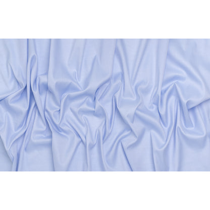 Cotton Twill Shirting - Light Blue and White Narrow Herringbone - Deadstock