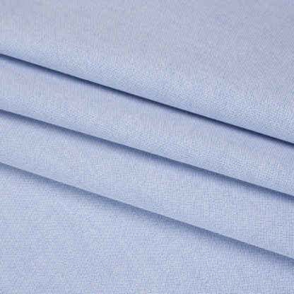 Cotton Oxford Shirting - Bright Blue and White - Deadstock
