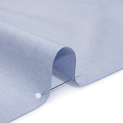 Cotton Oxford Shirting - Bright Blue and White - Deadstock