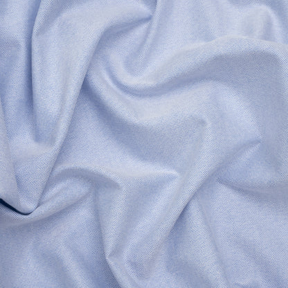 Cotton Oxford Shirting - Bright Blue and White - Deadstock