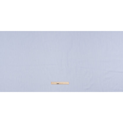 Cotton Twill Shirting - Light Blue, Cobalt and White Lined Stripes - Deadstock