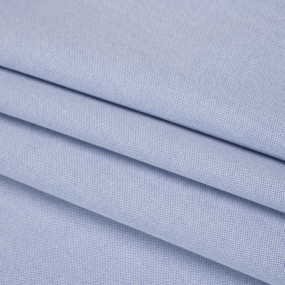 Cotton Oxford Shirting - Nautical Blue and White - Deadstock