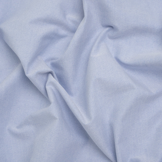 Cotton Oxford Shirting - Nautical Blue and White - Deadstock