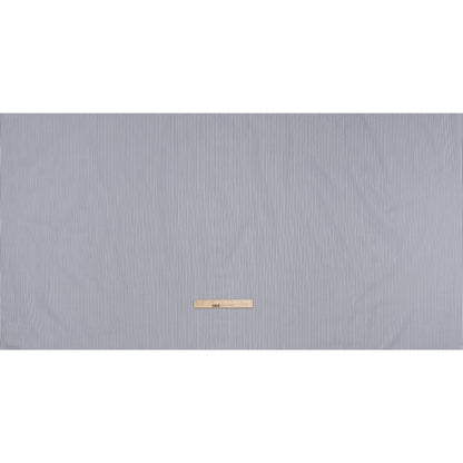 Cotton Twill Shirting - Gray and White Candy Stripes - Deadstock