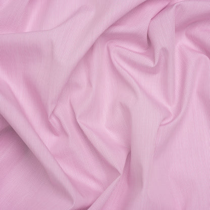 Cotton Poplin Shirting - Orchid Pink Stripes - Deadstock