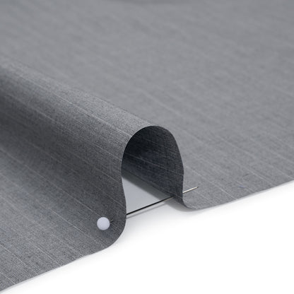 Cotton Shirting - Heathered Gray with Faint White Pinstripes - Deadstock